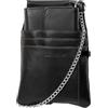 Alain Miller Portafoglio da cameriere in ecopelle con borsa e catena Set portafoglio e fondina con grande scomparto portamonete nero, Nero