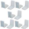 uxcell Sourcingmap - Set di 10 staffe angolari in plastica a forma di L, 28 x 17 x 28 mm, colore: Bianco