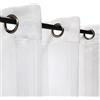 Atout Ciel Tenda in voile a righe sottili con occhielli, 240 x 280 cm, pronta da appendere, colore: bianco