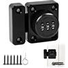 duozoanz Chiavistello Porta a Combinazione a 3 Cifre Chiavistello Serrature con Combinazione Piccolo Chiusura Porta per Porte Scorrevole Interna Armadietto, Nero