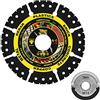 SabreCut VB115MUGRB 115 mm x 22,23 mm Foro cavo brasato Smerigliatrice angolare a taglio multimateriale Disco con lama diamantata e dado flangiato di bloccaggio M14 da 45 mm a cambio rapido