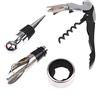 CENPEK Cavatappi professionale, kit apribottiglie per birra o vino, set regalo di alta qualità, include cavatappi, tappo per bottiglia, versatore e anello per vino (nero)
