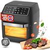 Linsar Friggitrice ad aria 12 litri - Airfryer XXL - Mini forno 10 in 1 - con display digitale a LED - 6 accessori (kebab grill)- 1700 W - nero