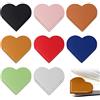 PFLYPF 8 pezzi di segnalibri in pelle a forma di cuore, retro semplice segnalibro titolare, mini angolo pagina marker, portatile di lettura accessori, adatto per gli appassionati di libri(8 colori)