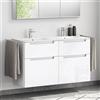 evineo ineo5 mobile La: 120 cm, 4 estraibili, con maniglia incassata, per evineo ineo lavabo doppio,, BE0303WH, ineo5 [Mobili da Bagno > Mobili Lavabo]