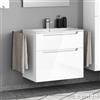 evineo ineo5 mobile La: 79 cm, 2 estraibili, con maniglia incassata, per Renova Plan Slim lavabo,, BE0327WH, ineo5 [Mobili da Bagno > Mobili Lavabo]