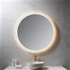neoro n50 Metal Touch specchio illuminato Ø 100 cm, con illuminazione su tutto il perimetro, diretta + indiretta, BN0047MI, n50 [Specchi > Specchi]