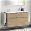 evineo ineo5 mobile La: 120 cm, 4 estraibili, con maniglia incassata, per evineo ineo lavabo doppio,, BE0362OA, ineo5 [Mobili da Bagno > Mobili Lavabo]