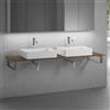 neoro n50 Slim top La: 180 cm con 2 lavabi La: 58 cm, bianco opaco,, 2#BN0065WM+BN0409WL+BN0506BM+2#BN000003+2#BN000002, n50 [Mobili da Bagno > Top con Doppio Lavabo da Appoggio]