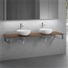 neoro n50 Slim top La: 180 cm con 2 lavabi Ø 45 cm bianco opaco,, 2#BN0106WM+BN0409WL+BN0506BM+2#BN000003+2#BN000002, n50 [Mobili da Bagno > Top con Doppio Lavabo da Appoggio]