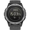 NORTH EDGE Orologio da Uomo Orologio Militare da Polso in Fibra di Carbonio Impermeabile con Display Dati, Cinturino in Nylon Stile Militare, Orologio Sportivo e Minimalista (Nylon nero)