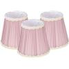 Sluffs Paralumi Piccoli, Paralume in Tessuto 3PCS, Paralume E14 Per Lampadario a Candela Lampada da Parete Lampada da Tavolo Per Interni(Rosa)
