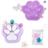AYNKH 3PCS Zampa di Gatto Squishy,Taba Squishy Toy,Giocattolo a Zampa di Gatto viola,Fufu Squishy,Giocattolo Antistress Animali 10 Palline Divertenti Bambini Adolescenti Adulti