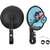 DREAMIZER Specchietto manubrio, specchietto laterale Omologati E24 per estremità manubrio moto, specchietti rotondi girevoli a 360° per manubri da 22-25,4mm compatibile con Moto Dirt Bike Enduro ATV