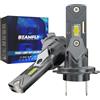 BEAMFLY H7 LED 20000lm 100W, Lampadine Per Fari Auto e Moto, Kit Lampadina 12v per Abbaglianti o Anabbaglianti, Dimensioni 1:1 Alogena, Plug and Play, Luce Bianca 6500k, 2 Lampade LED H7