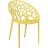 Totò Piccinni Sedia Poltroncina JUNGLE in Polipropilene Moderna Design Impilabile (Giallo Senape, 1)