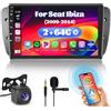 Inefala 9 Pollici Autoradio Android 13 per Seat Ibiza 2009-2013 2 DIN Schermo (2+64GB) con Wireless CarPlay Android Auto FM RDS GPS Bluetooth WiFi Comandi al Volante Telecamera Posteriore
