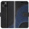 BoxTii Cover per iPhone 13, Custodia in PU Pelle Portafoglio per iPhone 13, Magnetica Cover a Libro con Slot per Schede, Nero