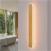 AOEH Lampada Da Parete A LED Illuminazione Da Parete In Legno Per Interni Dimmerabile Con Telecomando Appliques Lunga In Bambù 29W Applique In Legno Moderna Per Camera Da Letto Soggiorno Corridoio, 80cm