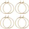 Beebeecraft 100 Pezzi Anelli con Ciondolo per Bicchiere da Vino 20mm Acciaio Inossidabile Orecchino Aperto Cerchio con Perline per Bomboniere per Feste di Compleanno Riunione di