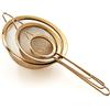 Proto Future Set di 3 Setacci con Manico in Acciaio Inox 304 a Maglia Fine - Alta Qualità Professionale - Colini Scolapasta Multius o da Cucina 3 Dimensioni 8.5/14/20cm - Colore Oro, Proto Future