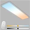 Omdekor Plafoniera LED 120x30 cm, pannello ultrapiatto in alluminio con telecomando, lampada dimmerabile, temperatura di colore regolabile (2700K-6500K), illuminazione per soggiorno, camera da letto, bagno