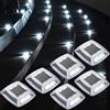 hoyiours 6 Articoli Segnapasso LED Esterno Impermeabile IP68 Lampione Solare Bianco Faretti Giardino Solari 24LM Luci LED Solari da Esterno Giardino per Terra, Scale e Piscina