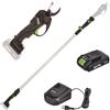Ribimex PRBAT20/SEC - Forbice elettrica da potatura su asta 147-203 cm - 20V/2Ah