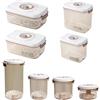 Yuanpgky Contenitore sottovuoto per alimenti con coperchio, ermetico, per alimenti secchi, sigillato, dispenser per alimenti freschi, grande capacità per mantenere il cibo asciutto fresco (rotondo, 1,05 L)