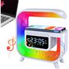 disel Lampade LED Charge, Lampada per Atmosfera con Caricabatterie Wireless, Lampade da Tavolo Progettate, Sveglia con Lampada Touch Regolabile, Decorazione per La Cameretta dei Bambini, Camera