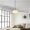 CKENSU Lampada a sospensione Vertigo - Lampadario a LED nero E27 Max 40 W, design vintage Atmosphera in vetro e poliuretano, illuminazione dimmerabile design per soggiorno, camera da letto, ristorante