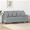 Rantry Divano a 2 Posti Grigio Chiaro 140 cm in Tessuto,Mobile Divano Giardino, Divano Letto Sofà Soggiorno Divanoletto, Divani Esterno, Salotto Terrazzo Esterno Arredamento MK