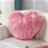Somerway Cuscini per divano, in pile, soffici, morbidi, in finta pelliccia, a forma di cuore, lombari, in peluche, lussuosi cuscini decorativi per casa, soggiorno, camera da letto, comodi cuscini in peluche