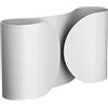FLOS Foglio Lampada da Parete a Luce Diretta/Indiretta/Parzialmente Diffusa, Lampada Design da Tobia Scarpa, Lampada per Interni in Acciaio Verniciato a Polvere, 220-250 V, 100 W, Bianco