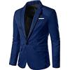 Generic Capispalla da uomo in velluto a coste con collo da lavoro giacca blazer outfit per uomo tunica slim capispalla di base autunno inverno 2023, T-127 Blu Reale, XXXXXL