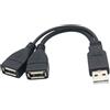 LearnLyrics Splitter USB A, splitter USB per Auto - Cavo Y Splitter USB USB Splitter USB Y Cavo Splitter USB Multiuso USB Femmina USB maschio (per tastiere, stampanti, computer p