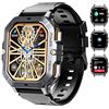 OUKITEL BT101 Smartwatch Uomo - 2,02 Pollici Orologio Militare Smart Watch,100+ Modalità Sport, 5ATM Impermeabile 410mAh Notifiche/Cardiofrequenzimetro/Contapassi/Fitness Tracker per Android/iOS