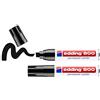 Edding - 800 Marcatore Permanente Punta a Scalpello, Blister 2 pz. Colore Nero, Tratto 4-12 mm