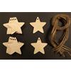 Derwent Laser Crafts Etichette Regalo in Legno a Forma di Stella, 60 mm, Confezione da 10 Forme