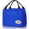 Aosbos Borsa Termica Porta Pranzo Borsa Frigo Borsa per il Pranzo Pranzo al Sacco Isolato Sacchetto da Picnic Borsa Porta Pranzo Ufficio Lunch Bag Scuola con Cerniera Lavoro Scuola, 8.5L Blu Klein