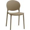 Set di sedie SANTA CRUZ in polipropilene beige, impilabili