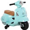 HOMCOM Moto Elettrica per Bambini 6V con Licenza Ufficiale Vespa Batteria, Motorino Elettrico per Bambini da 18-36 Mesi con Fari e Clacson, 66.5x38x52cm, Verde