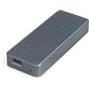 DIGITUS alloggiamento esterno M.2 - USB 3.2 Gen2x2 Type-C - 20 Gbit/s - Supporta SSD NVMe fino a 8 TB - per SSD 2230/2242/2260/2280 - Alloggiamento in alluminio - Grigio