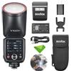 Godox V100C V100-C 100Ws TTL Flash per fotocamere Canon, 400 flash a piena potenza, tempo di riciclo 1,7s, wireless 2,4G con flash esterno, per fotocamere Canon EOS (Godox V100C)