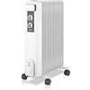 HAEGER Elegance IX - Radiatore elettrico ad olio con 2000 W di potenza, 3 velocità, termostato regolabile, 5 canali di olio, 3 impostazioni di calore, stoccaggio del cavo.
