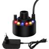 HOTUT Mini Mist Maker, 12 LED Nebulizzatore a Ultrasuoni, Nebulizzatore Halloween, Mini Fog Maker a 24V Che Cambia Colore, Fontana Interna Perfetto per Halloween Decorazione (Nero)