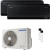 Samsung Condizionatore Samsung Windfree Black dual split 7000+9000 BTU inverter A+++ wifi unità esterna 4 kW codice prodotto AJ040TXJ2KG/EU/AR70F07C1ABNEU_1/AR70F09C1ABNEU_1
