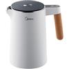 Midea Bollitore in acciaio inox con regolazione della temperatura, 1,5 litri, 2200 W, bollitore bianco, bollitore con indicatore di temperatura e funzioni di sicurezza, senza BPA
