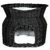 Trixie Igloo con tetto in Vimini 54x43x37 nero. Cuccia Per Gatti