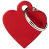MYFAMILY Medaglietta Basic Cuore Piccolo Rosso . Medaglietta Per Cani